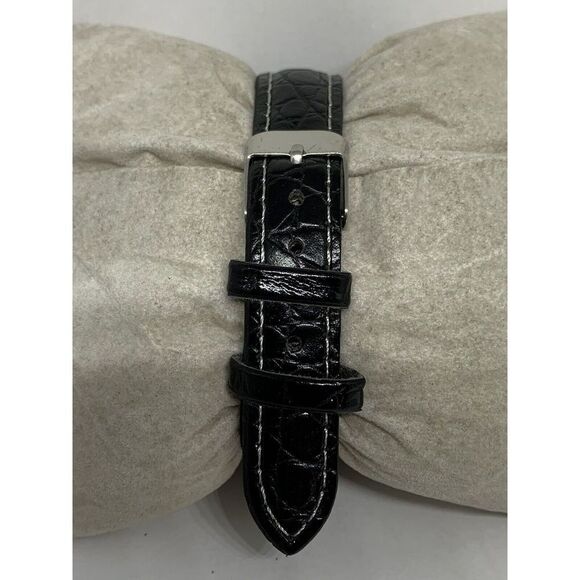 Fossil FTW1200 Women's Black Leather Analog Silver Dial Hybrid Smartwatch JD447 - Picture 4 of 11